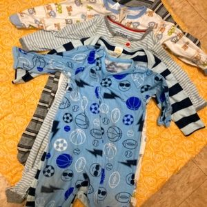 5 6-9 month long sleeve onesies